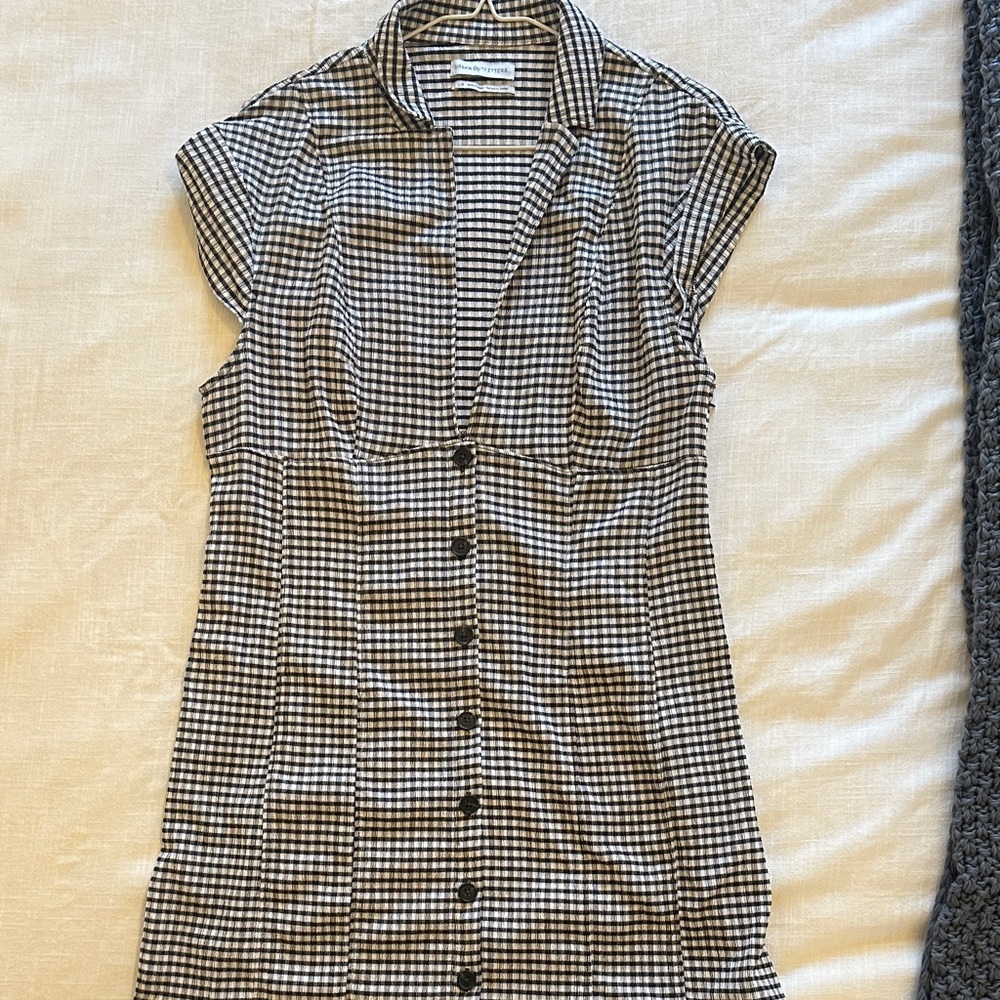 Urban Outfitters Black and White Gingham Mini Dress - Picture 3 of 4